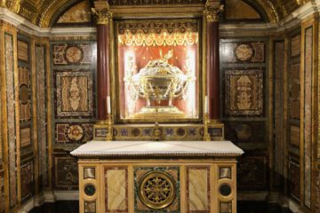 Relics of Jesus' crib at St Mary Major in Rome