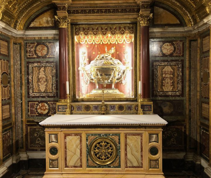 Relics of Jesus' crib at St Mary Major in Rome
