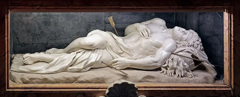 Quo Vadis footprints Rome