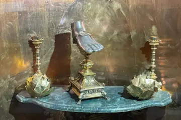 Foot-shaped reliquary of Saint Mary Magdalene displayed at San Giovanni dei Fiorentini in Rome