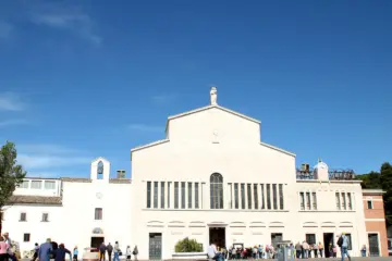 Santa Maria delle Grazie facade in San Giovanni Rotondo on the Padre Pio pilgrimage tour