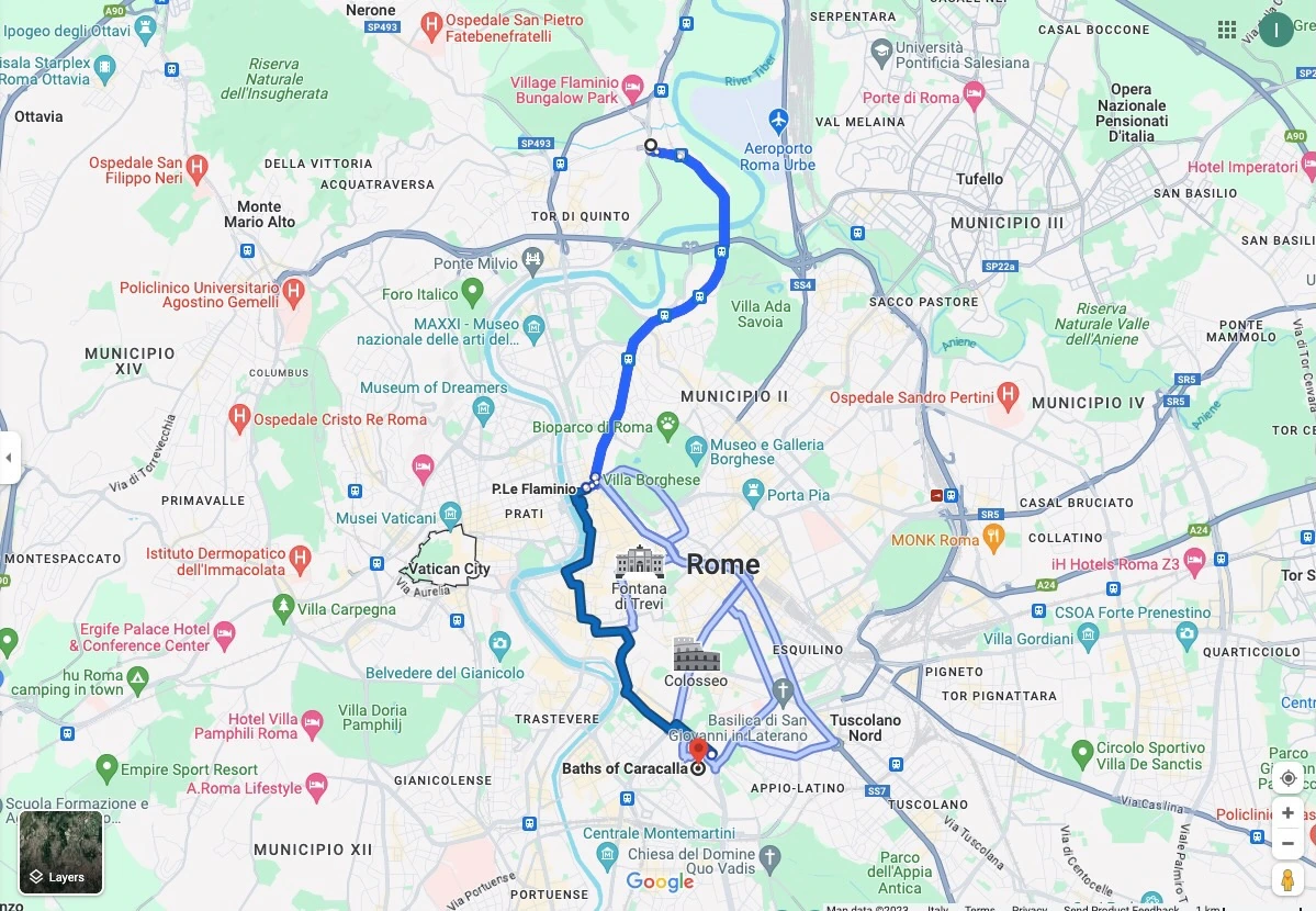 No 1 Comprehensive Guide to How to Take the Bus in Rome 2 Existing map of bus routes through central Rome