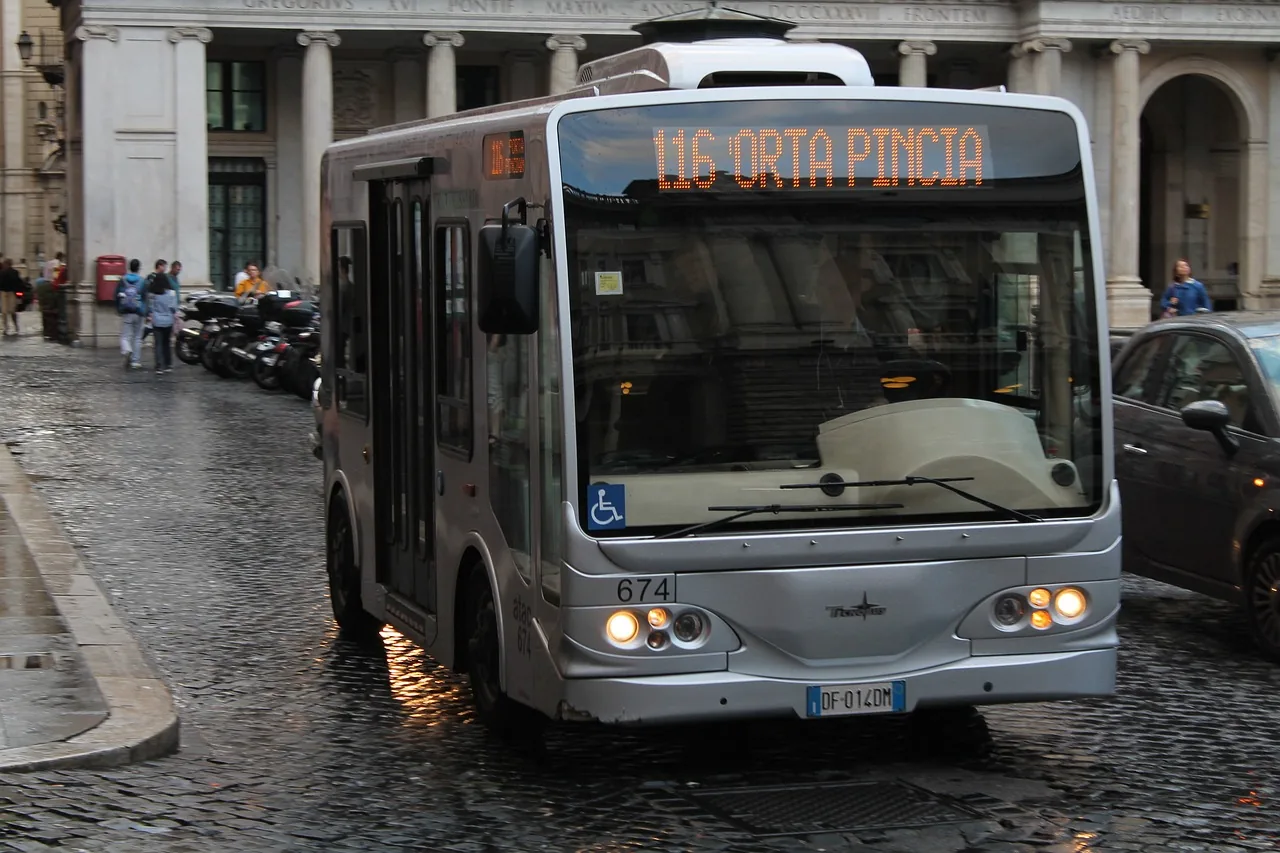 No 1 Comprehensive Guide to How to Take the Bus in Rome 1 Small city bus on a street in Rome