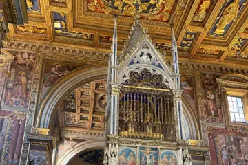 Gothic ciborium and papal altar in St John Lateran, Rome