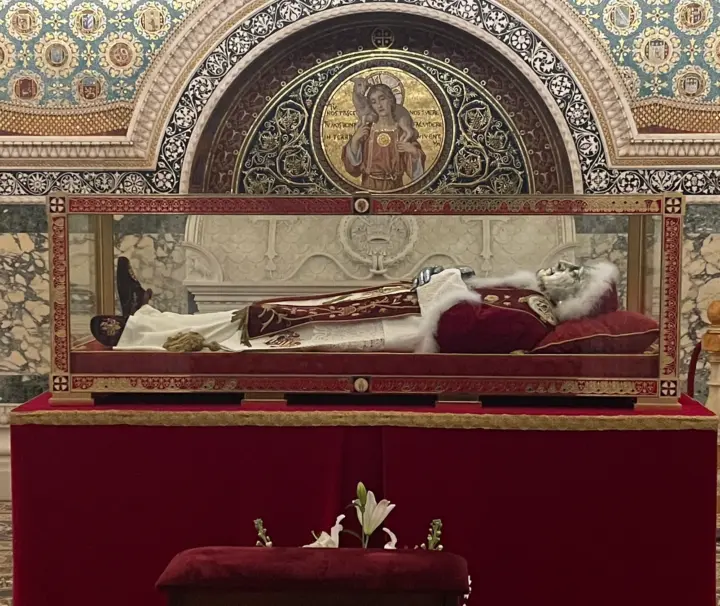 Tomb of Pope Pius IX at St Lawrence Outside the Walls, Rome