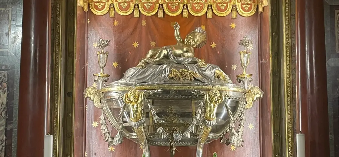 The Holy Crib at St Mary Major in Rome 33 Sacred Crib reliquary in the Basilica of St Mary Major, Rome