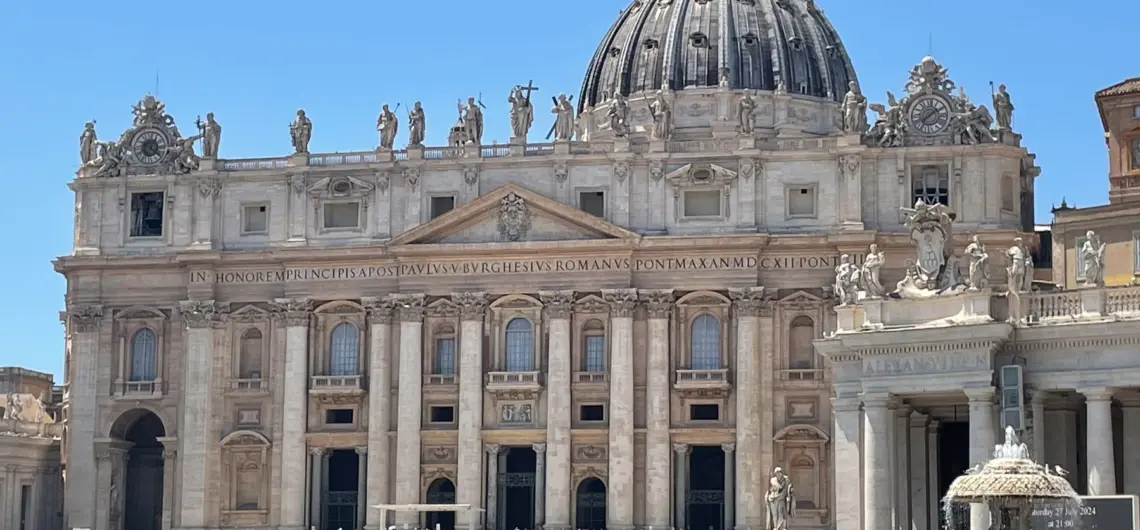 How to See Pope Leo XIV in Rome: Papal Audience, Angelus & Tickets 8 Facade and dome of St Peter’s Basilica seen from the square, Vatican City
